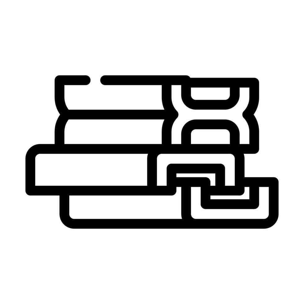 Stützstrukturen, Balken und Kanäle Baumaterial Symbol Leitung Vektor Illustration