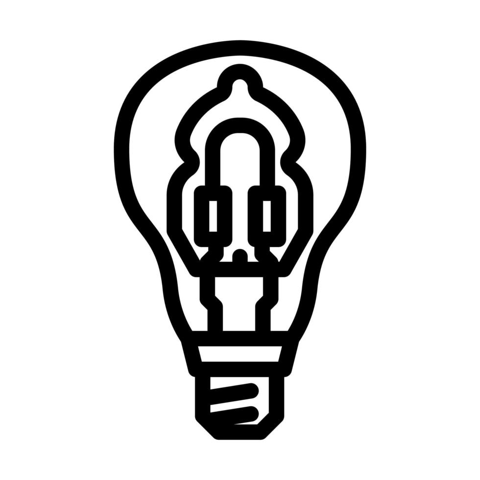 Halogen-Glühlampe Symbol Leitung Vektor-Illustration vektor