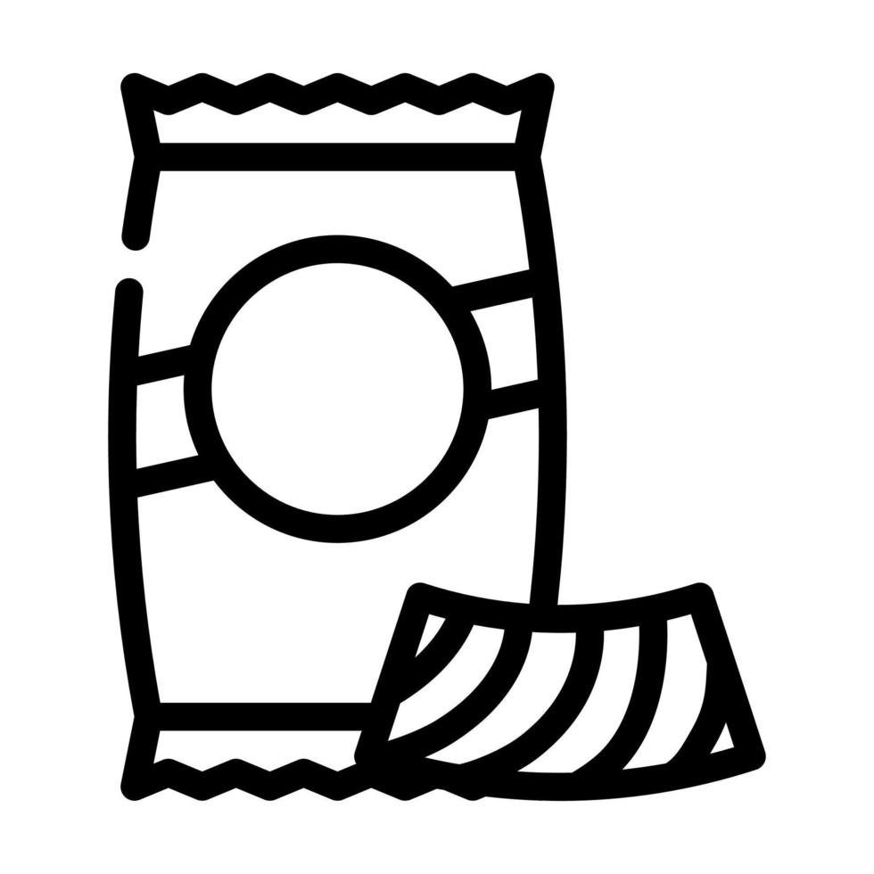 Riccioli Pasta Symbol Leitung Vektor Illustration