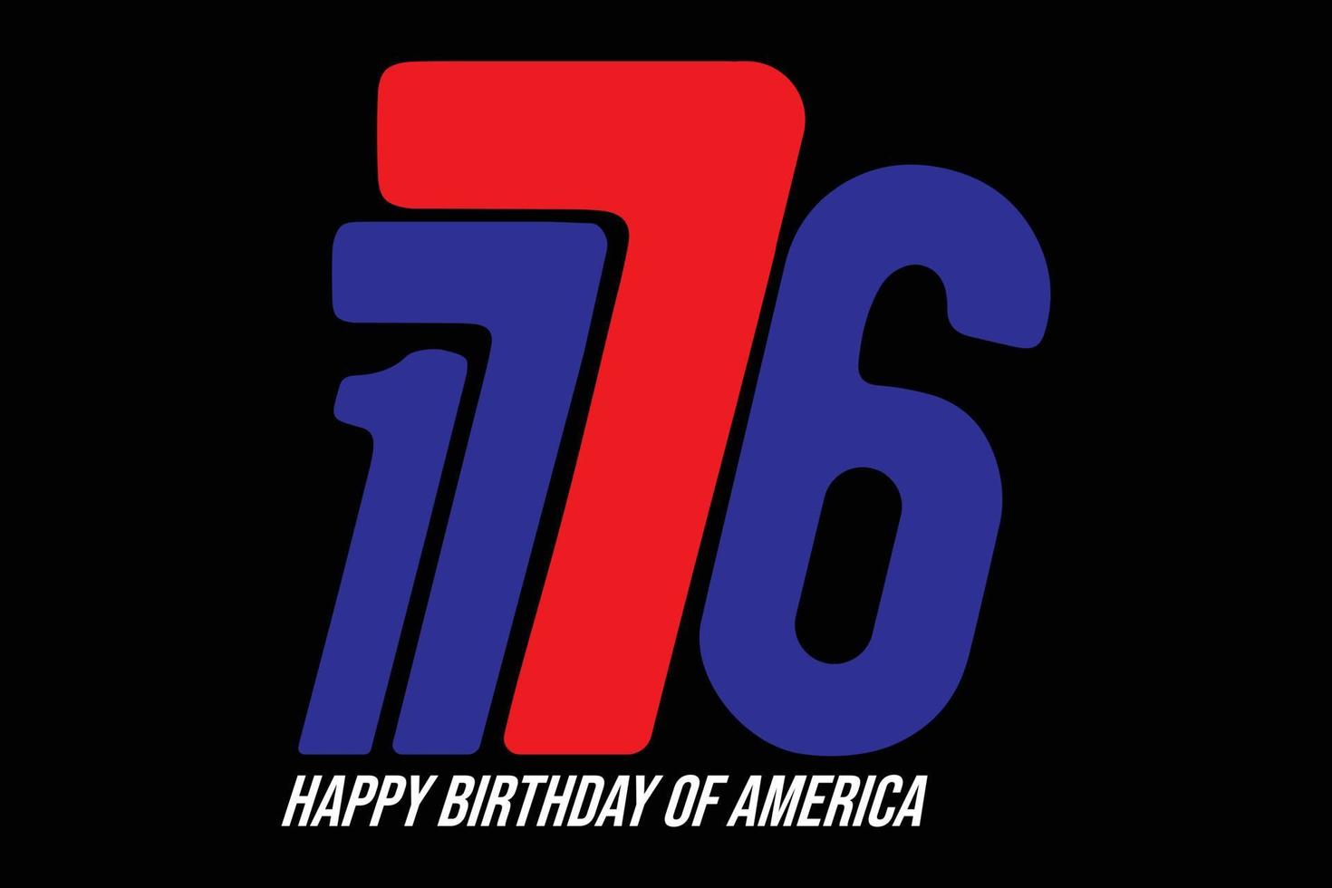 1776 alles gute zum geburtstag von amerika t-shirt vorlage vektor