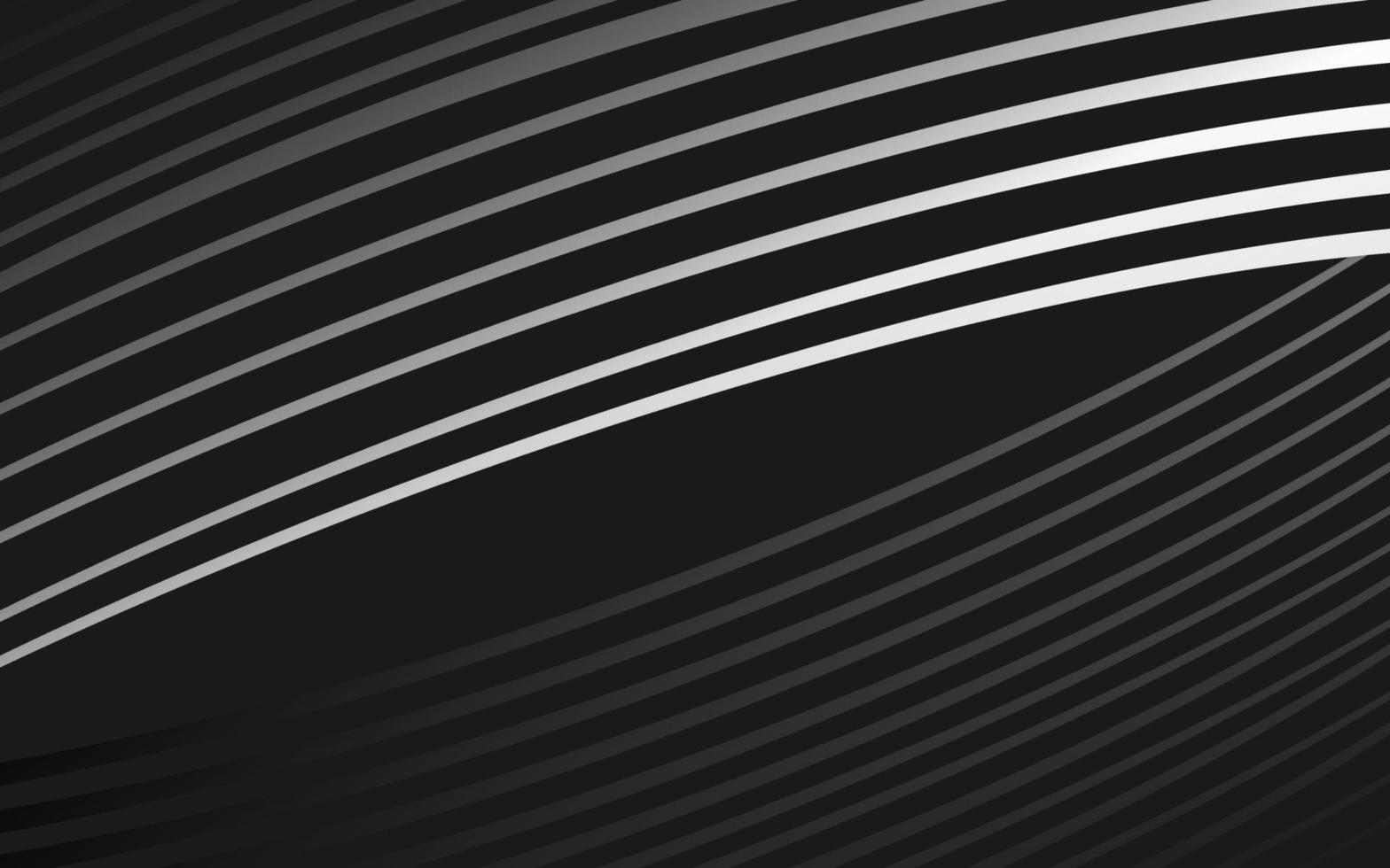 svart och vit gradient abstrakt geometrisk bakgrund. monokrom platt geometristil för presentationslayout. grå böjd linje våg mall banner. vektor illustration