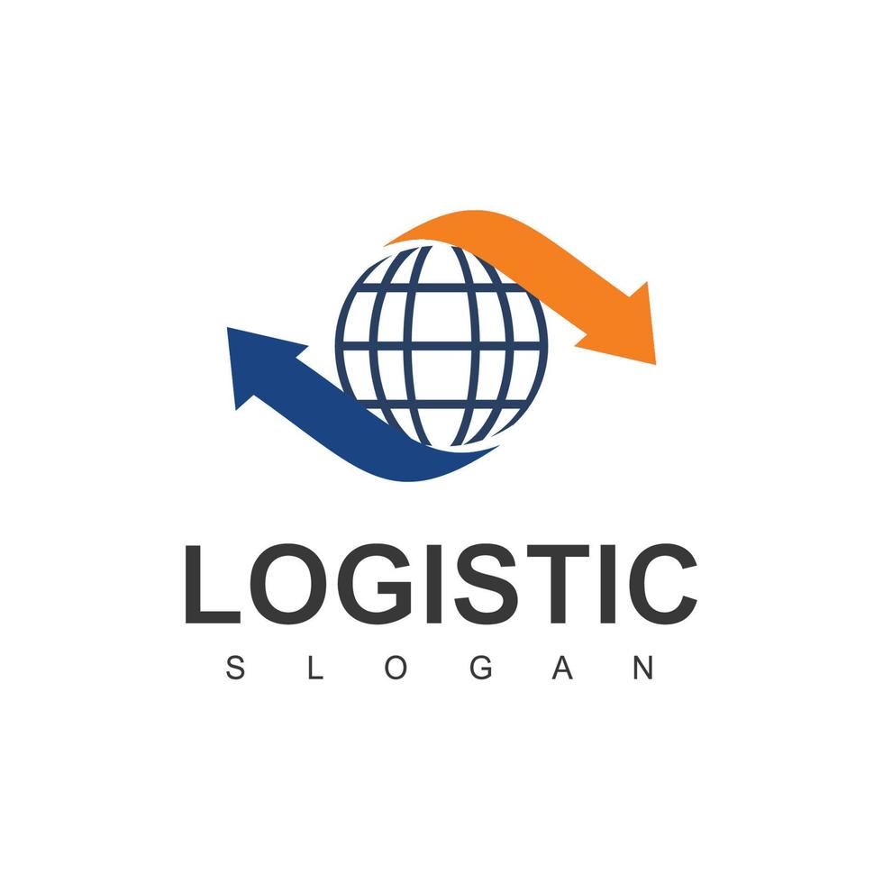 Logistik-Logo-Vorlage, Symbol für Expeditions- und Transportunternehmen vektor