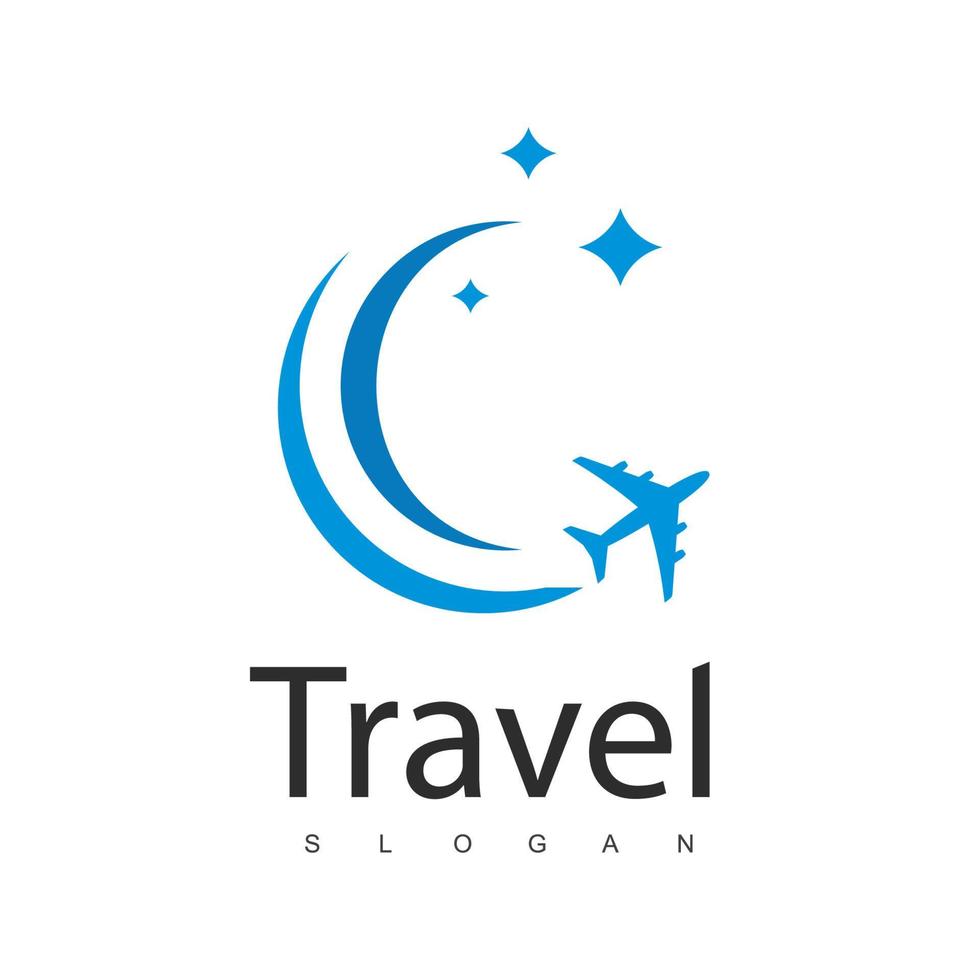 Tour- und Reise-Logo-Design-Vorlage vektor