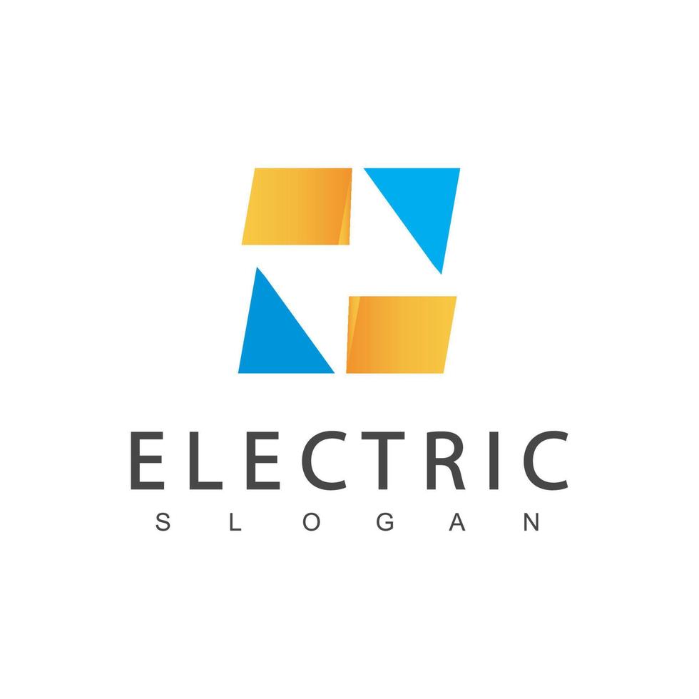 elektrisk logotyp med bultikonen vektor