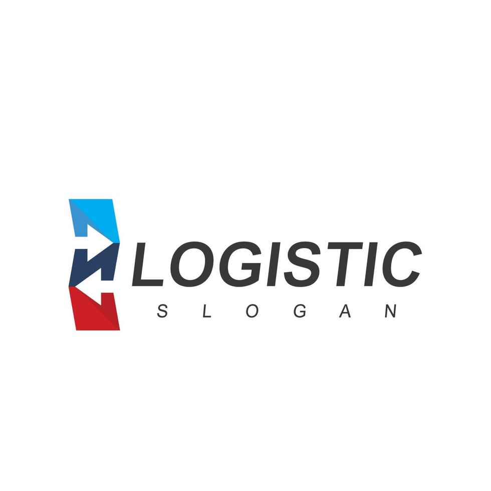 Logistik-Logo-Vorlage, Symbol für Expeditions- und Transportunternehmen vektor