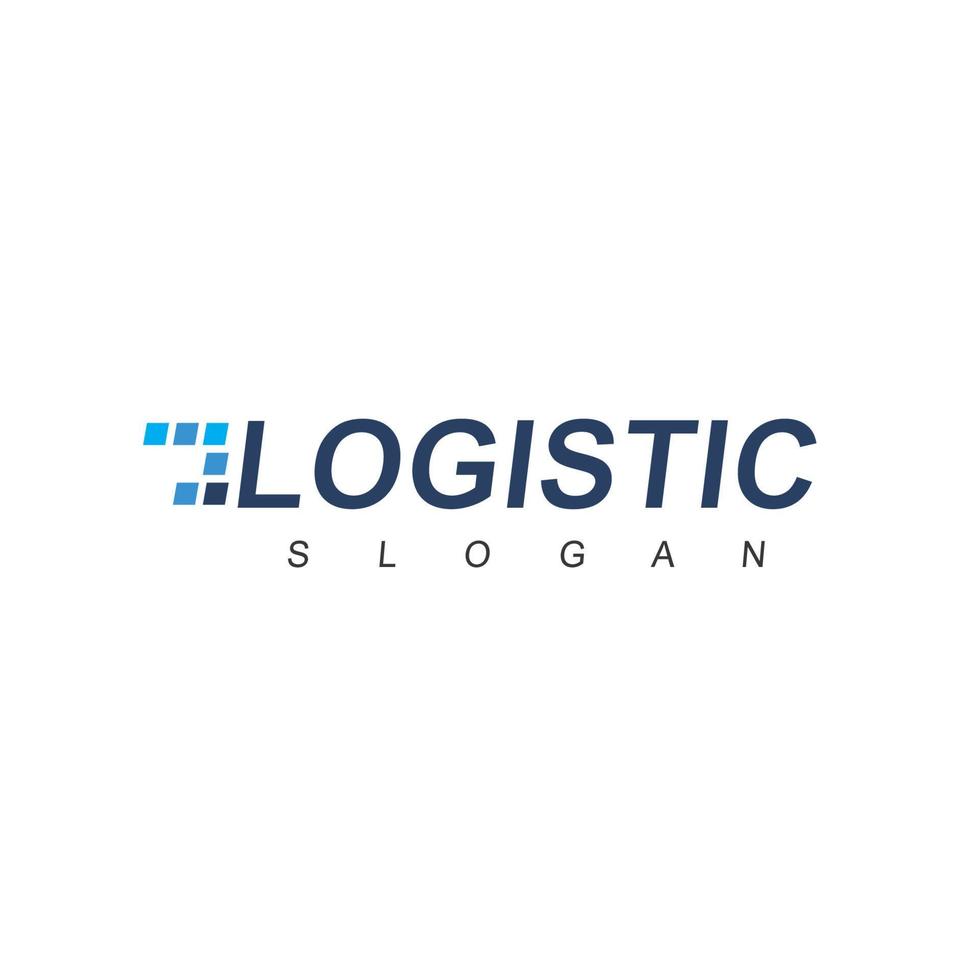 Logistik-Logo-Vorlage, Symbol für Expeditions- und Transportunternehmen vektor