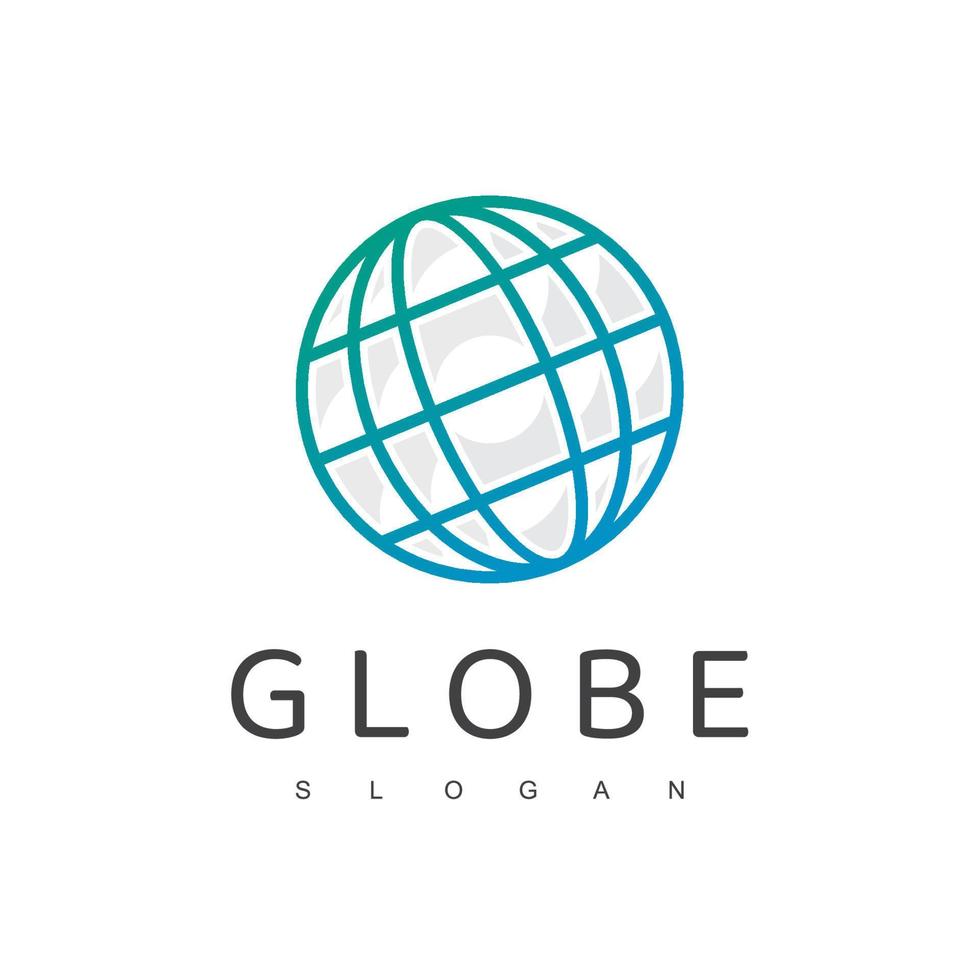 globe logotyp formgivningsmall vektor