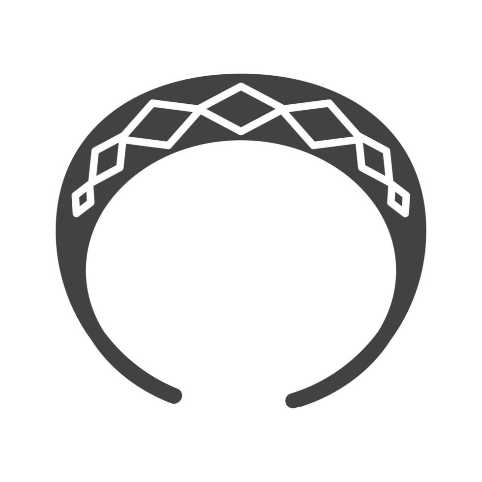 Haarband Glyphe schwarzes Symbol vektor