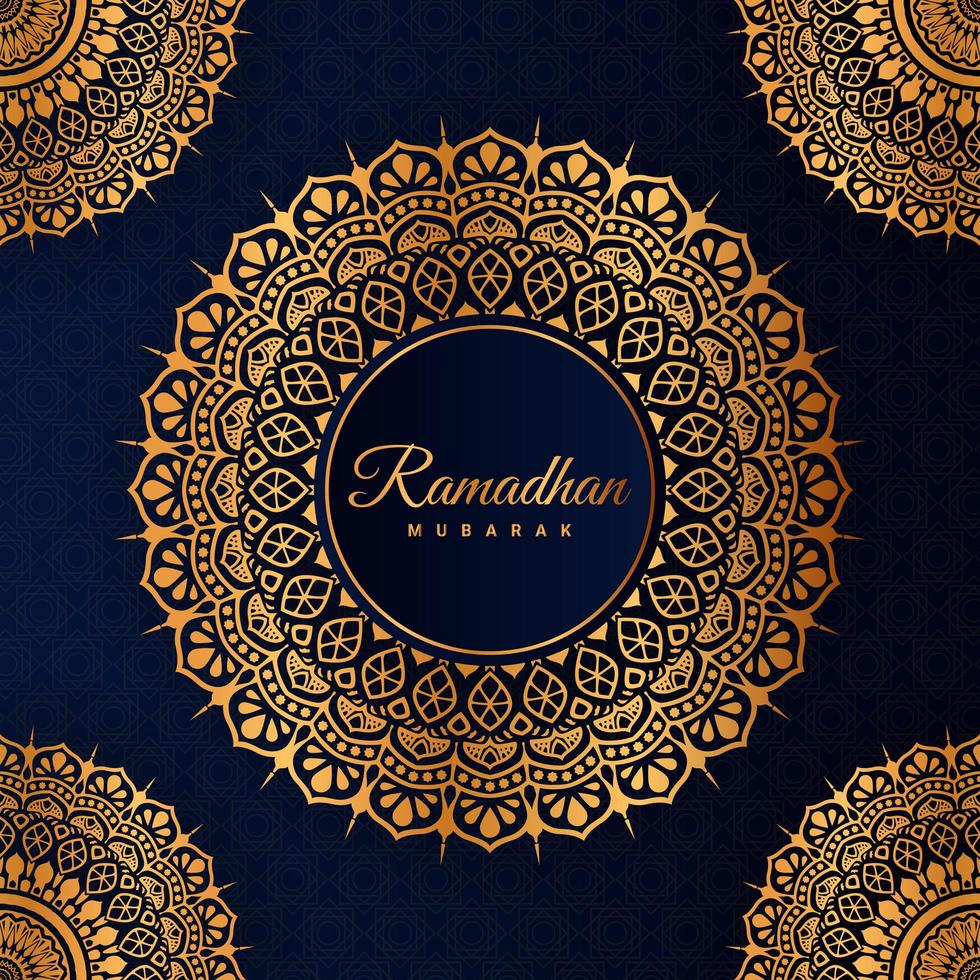 Ramadan Gold Mandala grafisches Element für islamischen Feiertag vektor