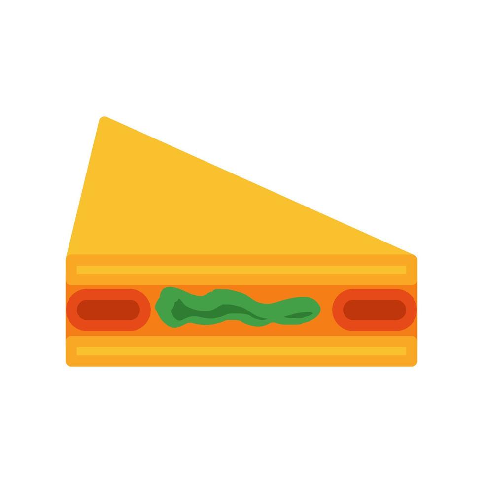 sandwich platt flerfärgad ikon vektor