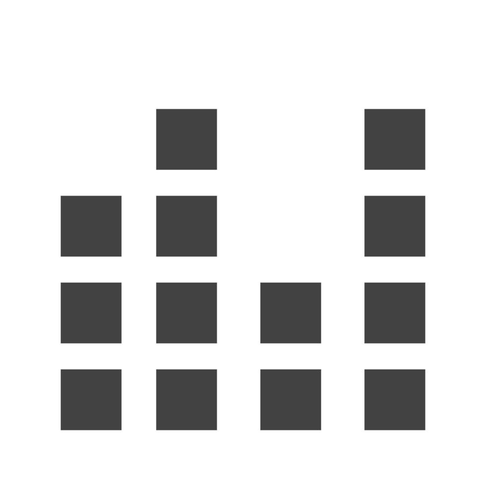staplade stapeldiagram glyf svart ikon vektor