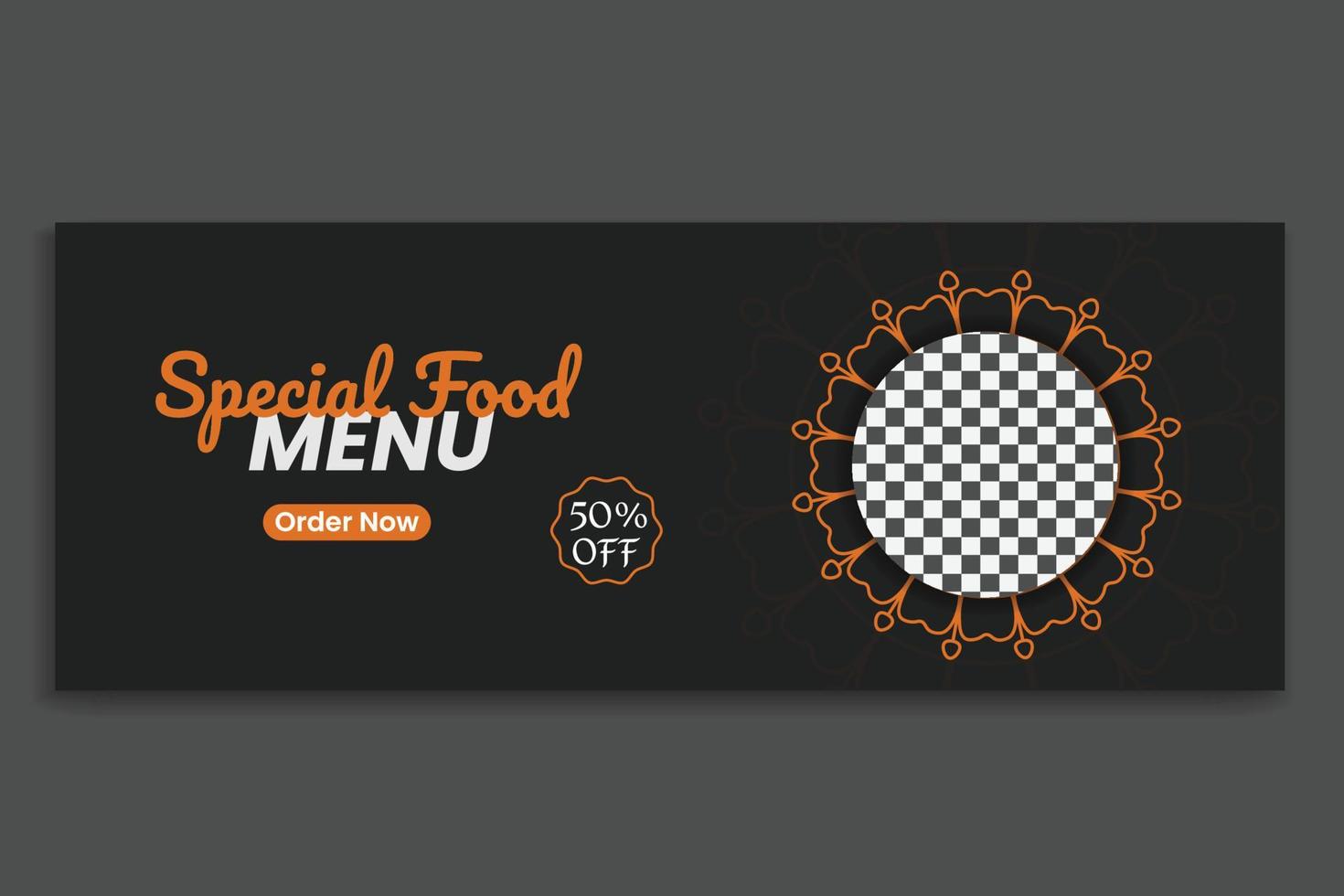 lebensmittel-social-media-cover-vorlage, restaurant-food-web-banner-design, social-media-vorlage. kostenloser Vektor