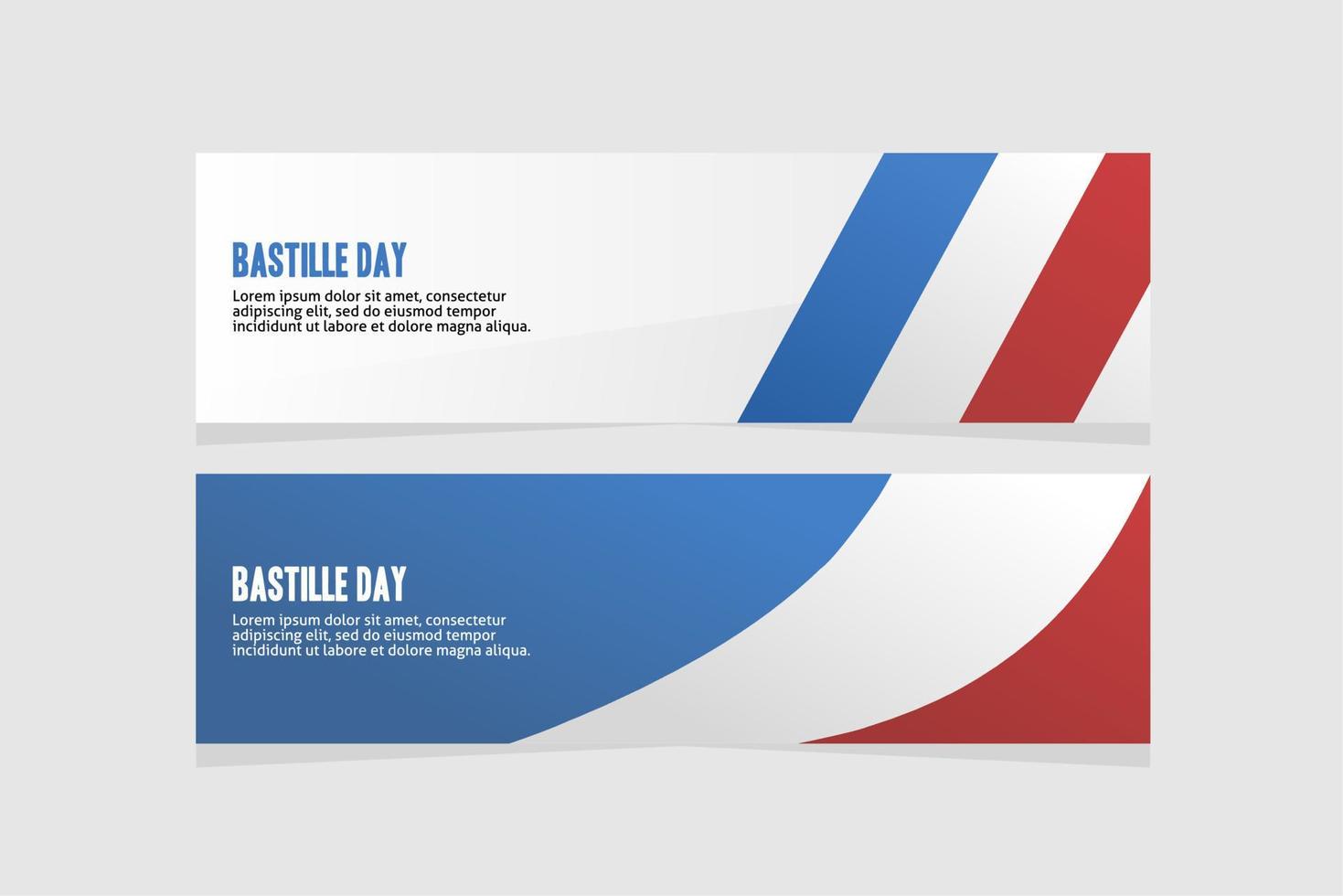 bastille dag banner set vektor