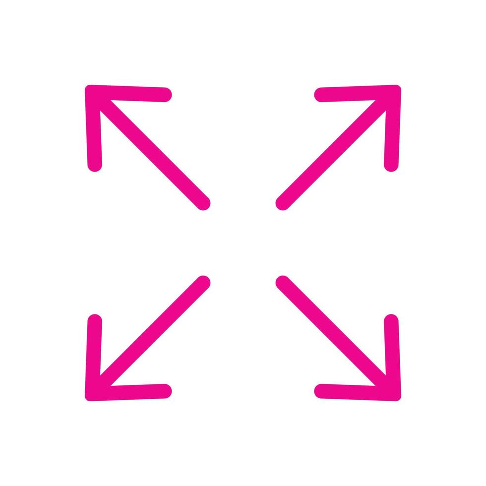 eps10 rosa vektor helskärmslinjekonstikon eller logotyp i enkel platt trendig modern stil isolerad på vit bakgrund
