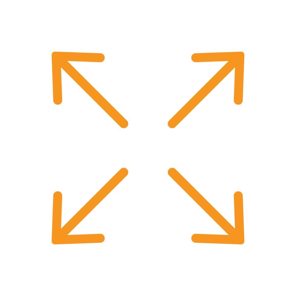 eps10 orange vektor helskärmskonstikon eller logotyp i enkel platt trendig modern stil isolerad på vit bakgrund