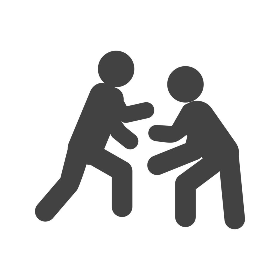 Wrestling-Glyphe schwarzes Symbol vektor