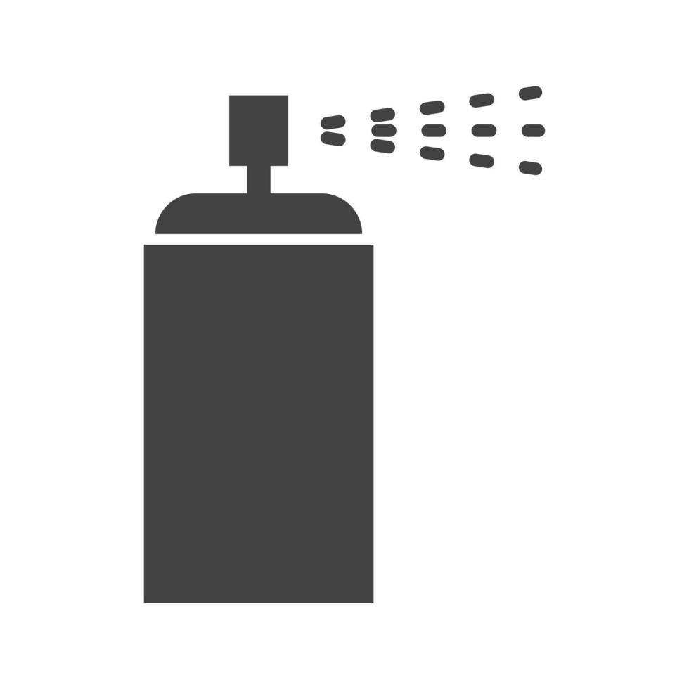 Spray-Glyphe schwarzes Symbol vektor