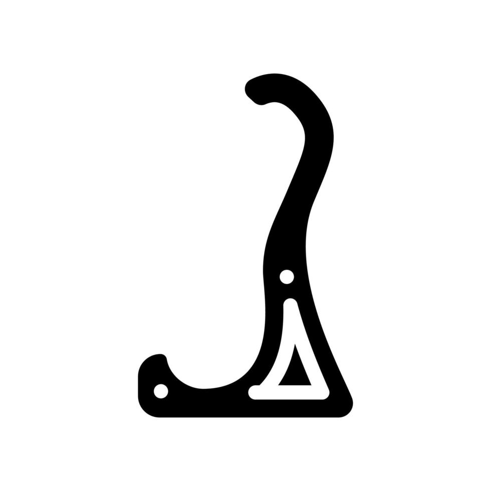 Rack für Geigen-Glyphen-Symbol-Vektor-Illustration vektor