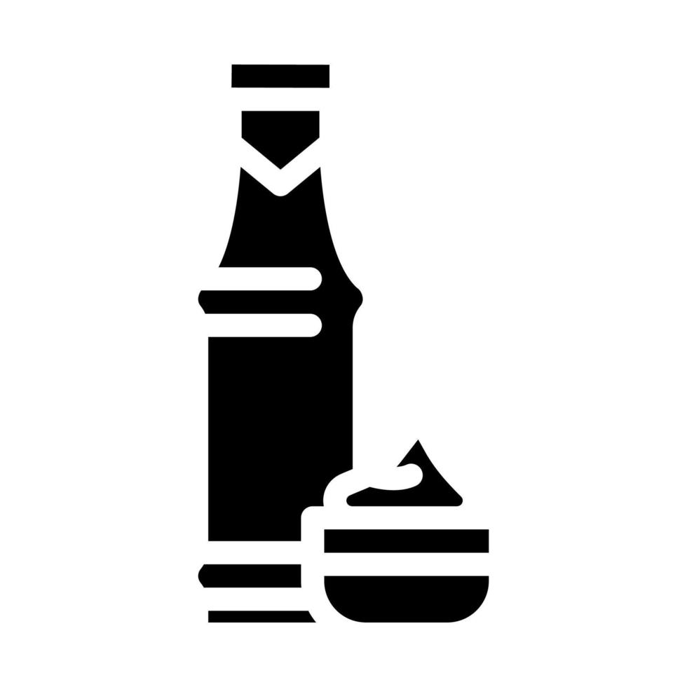 Sauce Konserven Glyphe Symbol Vektor Illustration