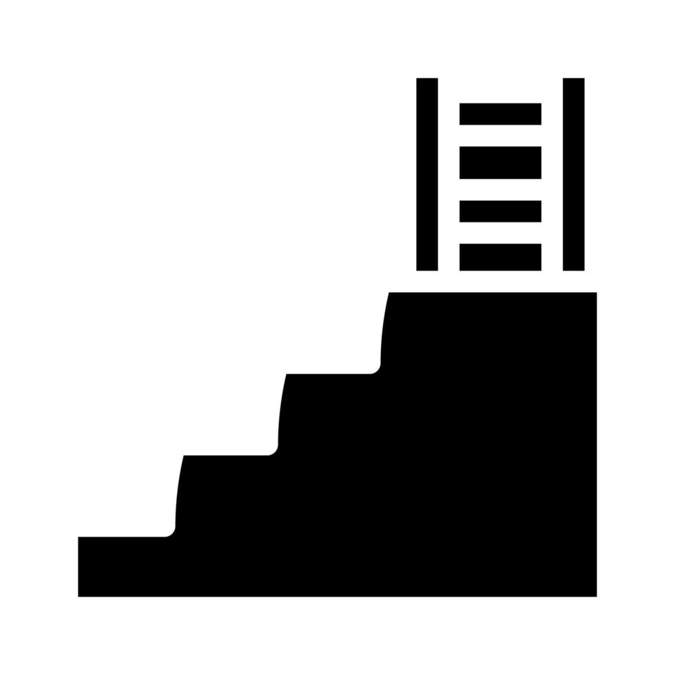 Glyphen-Symbol-Vektorillustration für Treppen und Leitern vektor