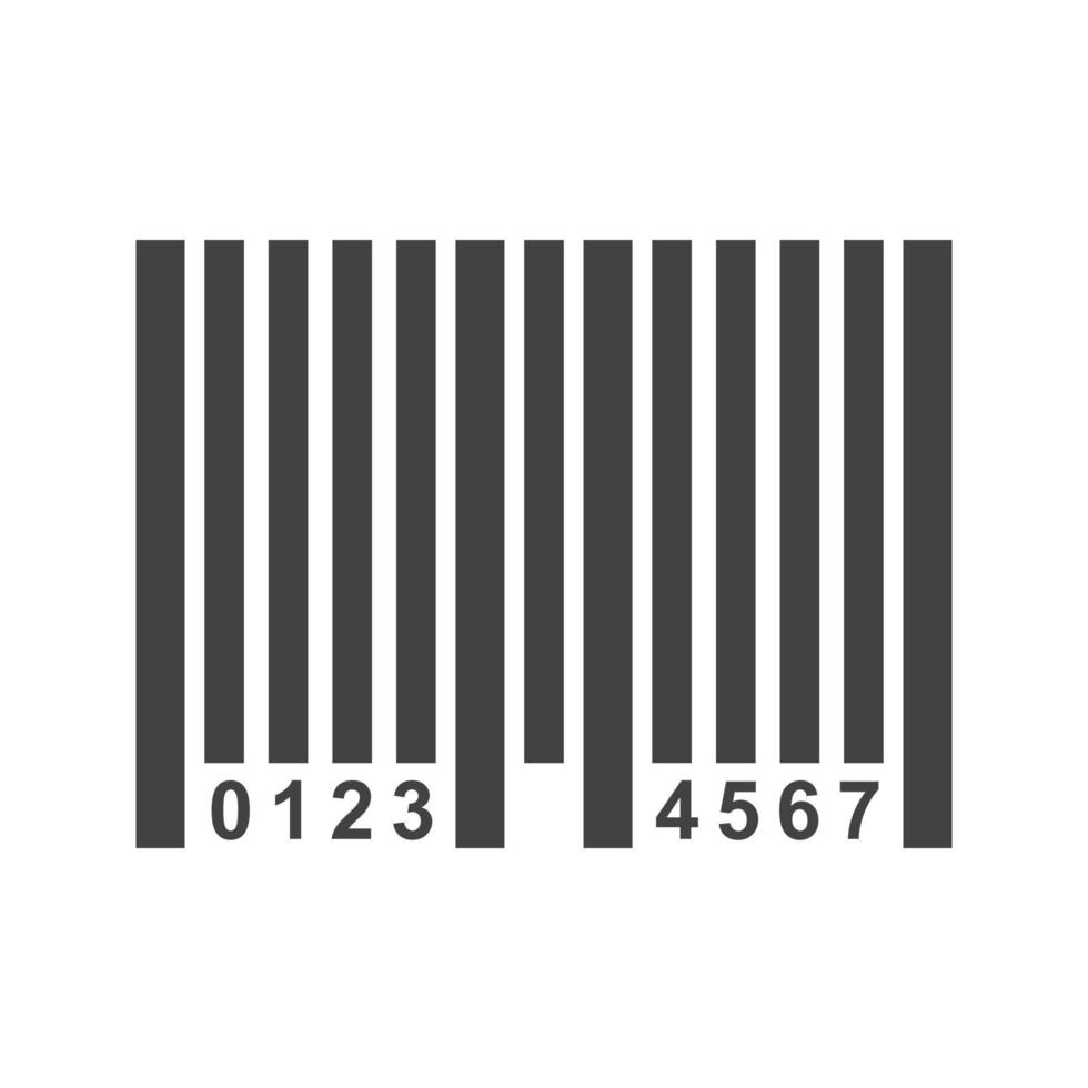 Barcode-Glyphe schwarzes Symbol vektor