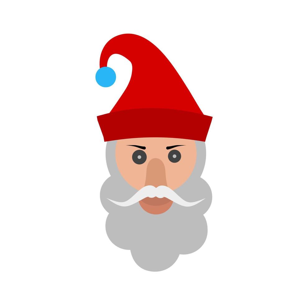 Santa Claus platt flerfärgad ikon vektor