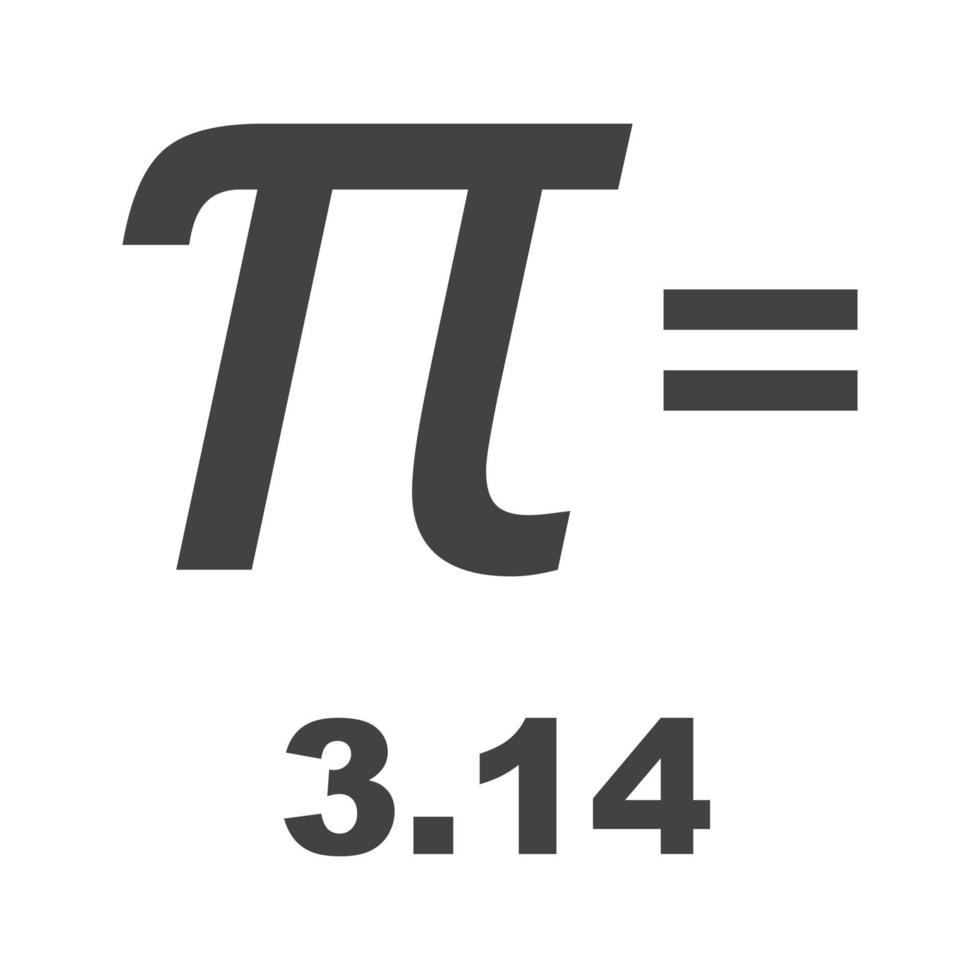 Wert des schwarzen Pi-Glyphen-Symbols vektor