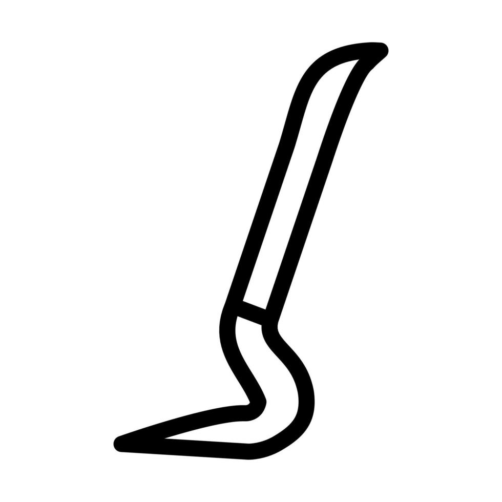 brecheisen waffe linie symbol vektor illustration