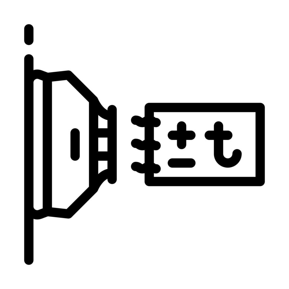 Wärmesensor Symbol Leitung Vektor Illustration schwarz