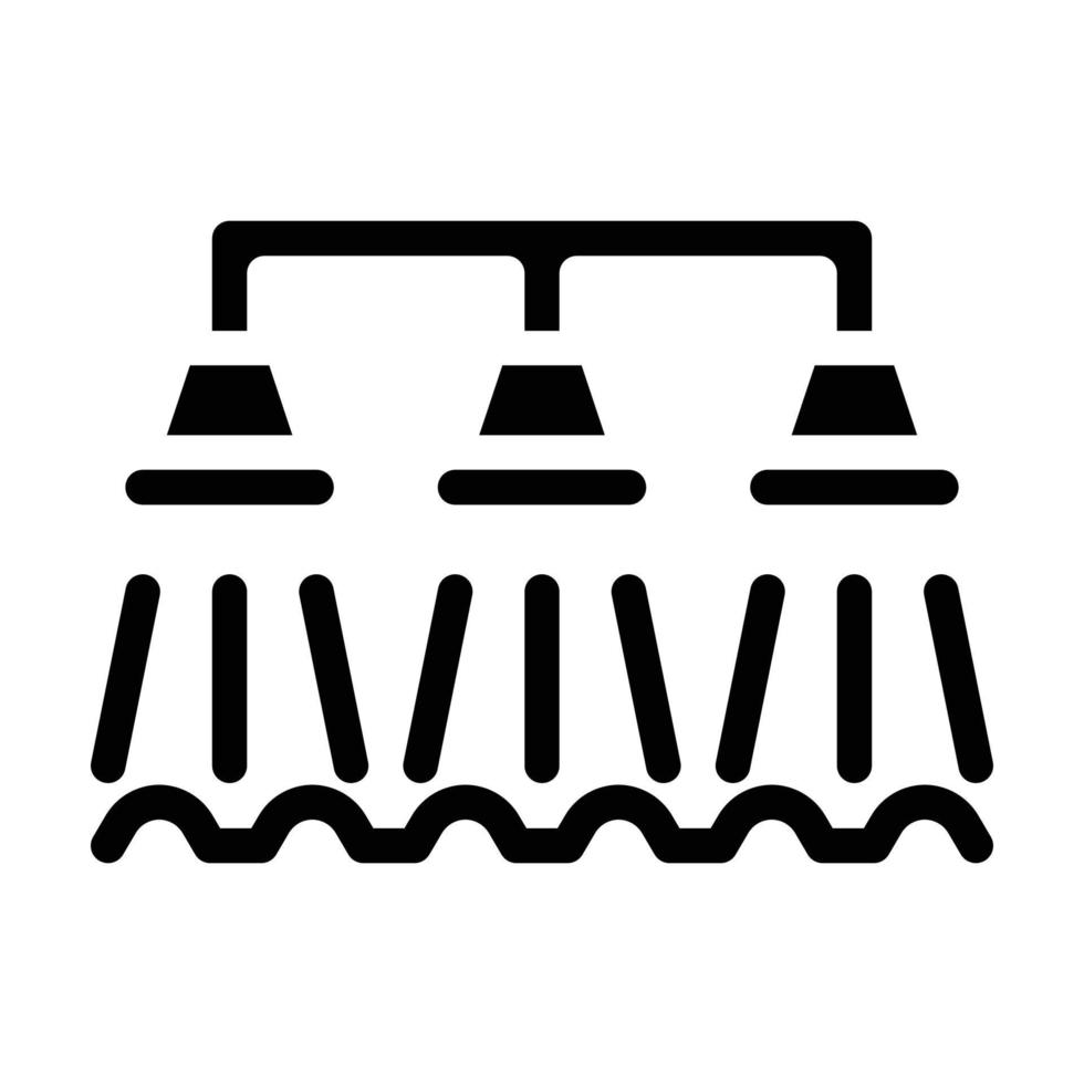 Bewässerung Bewässerungssystem Glyphensymbol Vektor Illustration