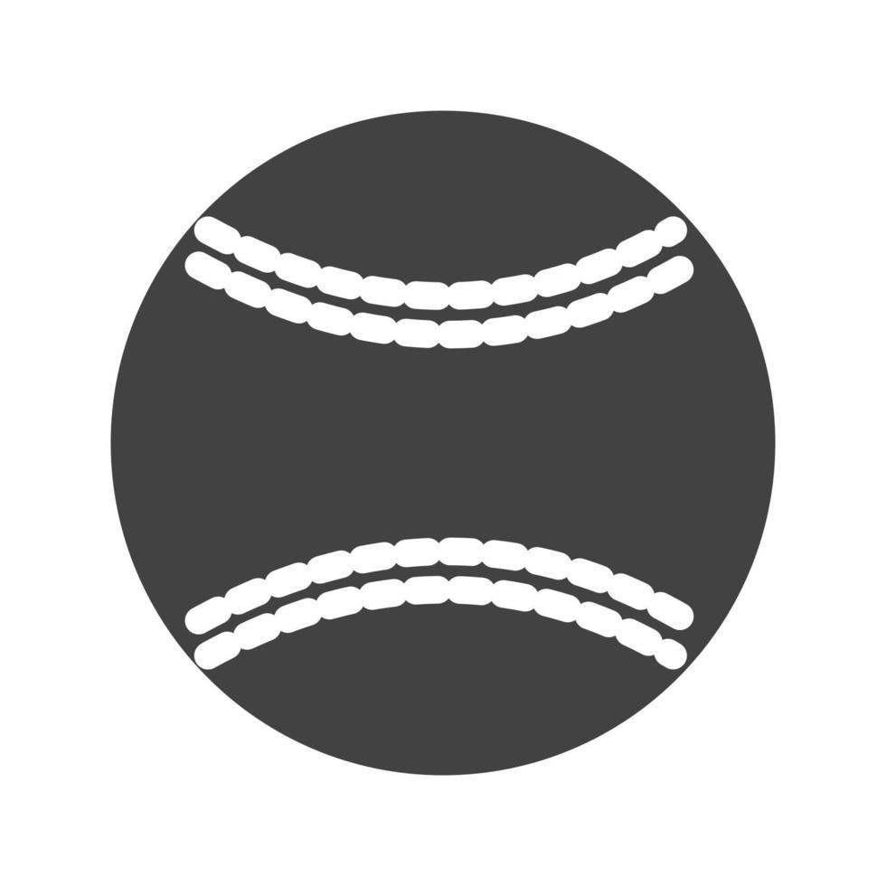 Schwarzes Symbol für Softball-Glyphe vektor