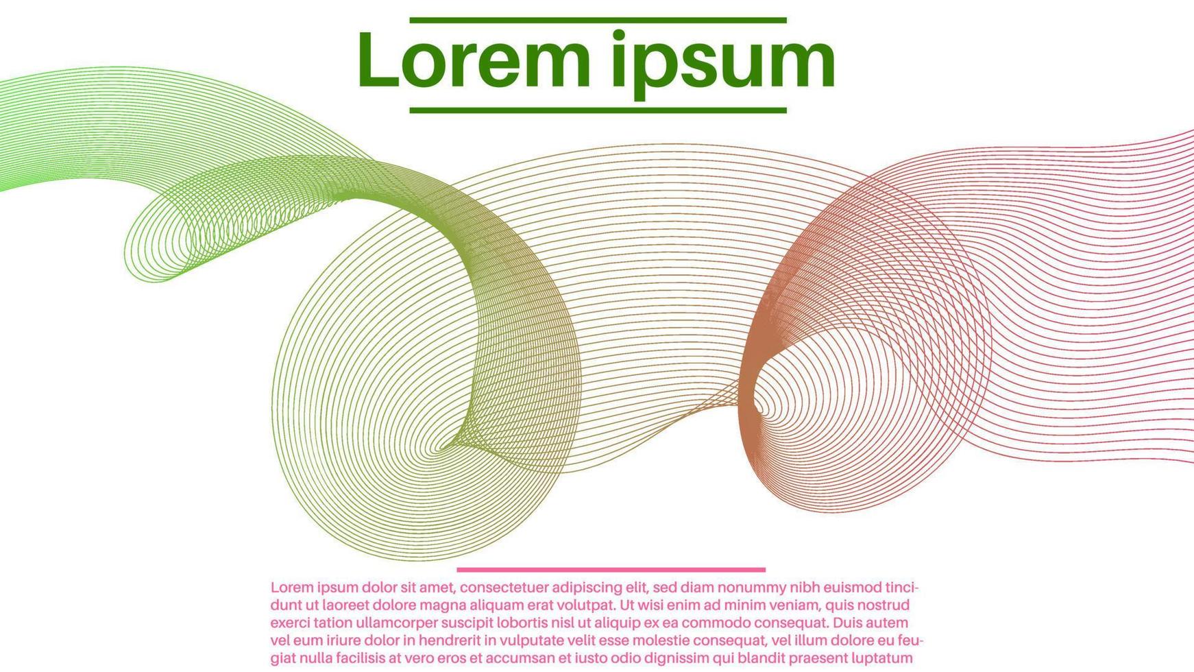 färgglad modern abstrakt affisch med tunn linje randig blandning rökflöde form kort. kreativ affärsbakgrund. omslag, mall. vektor