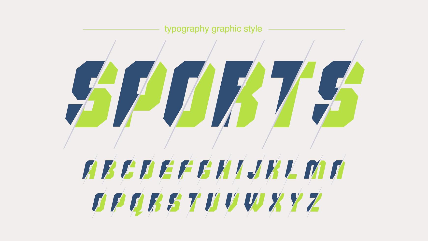 ljusgrönblå modern skivad anpassad typografi vektor