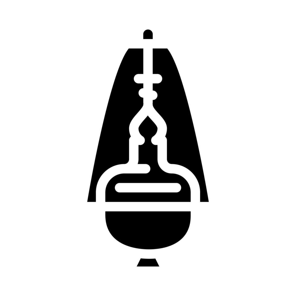 Räuchergefäß Priester Glyphe Symbol Vektor Illustration schwarz