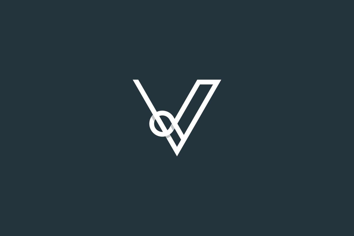 anfangsbuchstabe v minimale logo-design-vektorvorlage vektor