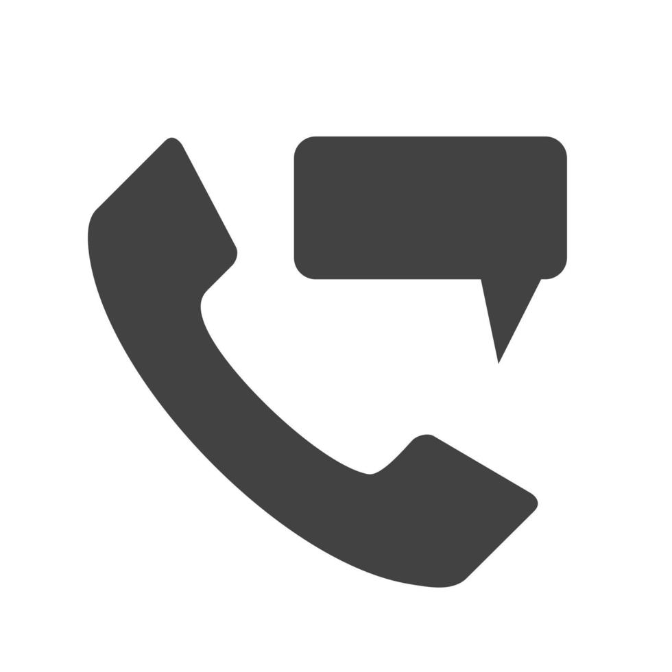 Perm Telefon msg Glyphe schwarzes Symbol vektor