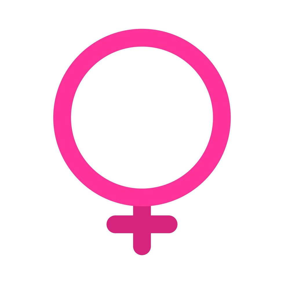 kvinnlig symbol platt flerfärgad ikon vektor