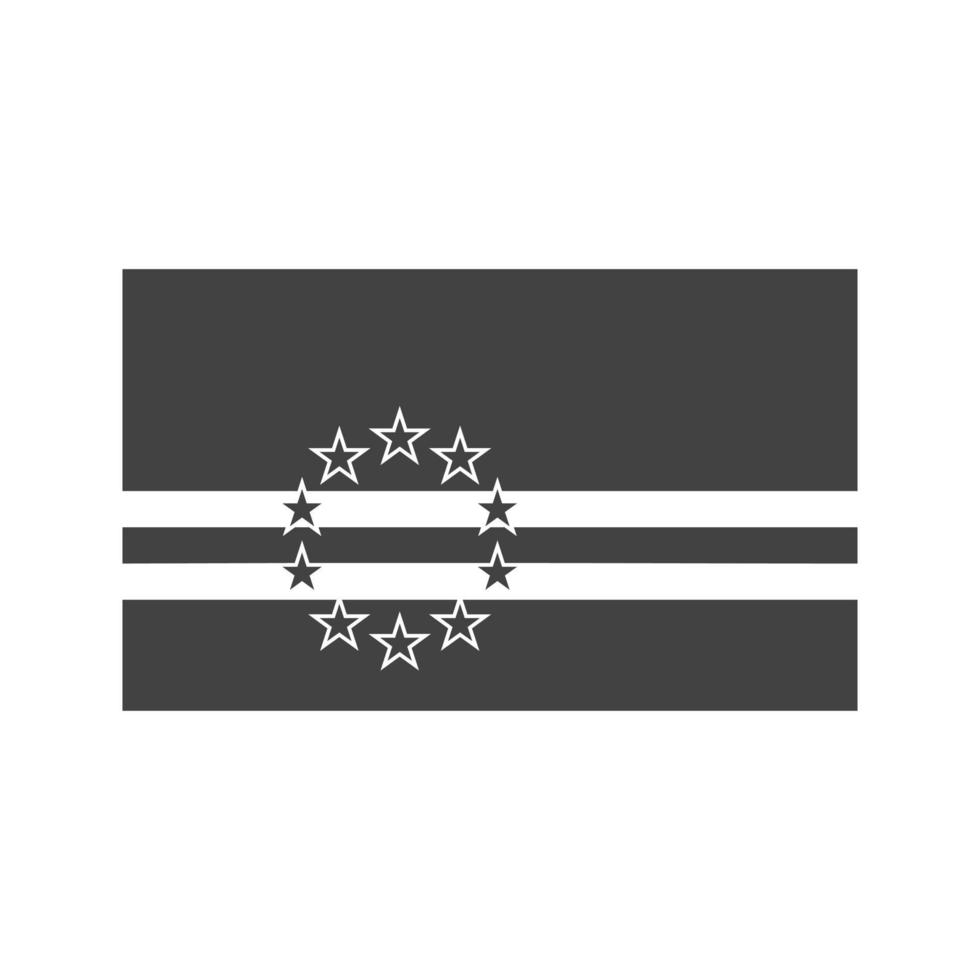 Kap Verde glyf svart ikon vektor