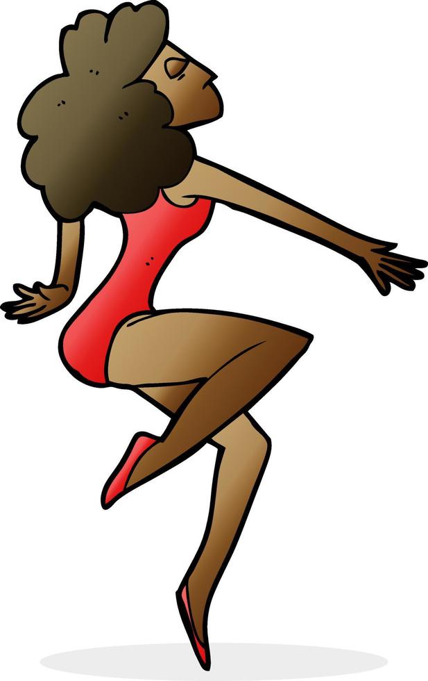 Cartoon tanzende Frau vektor