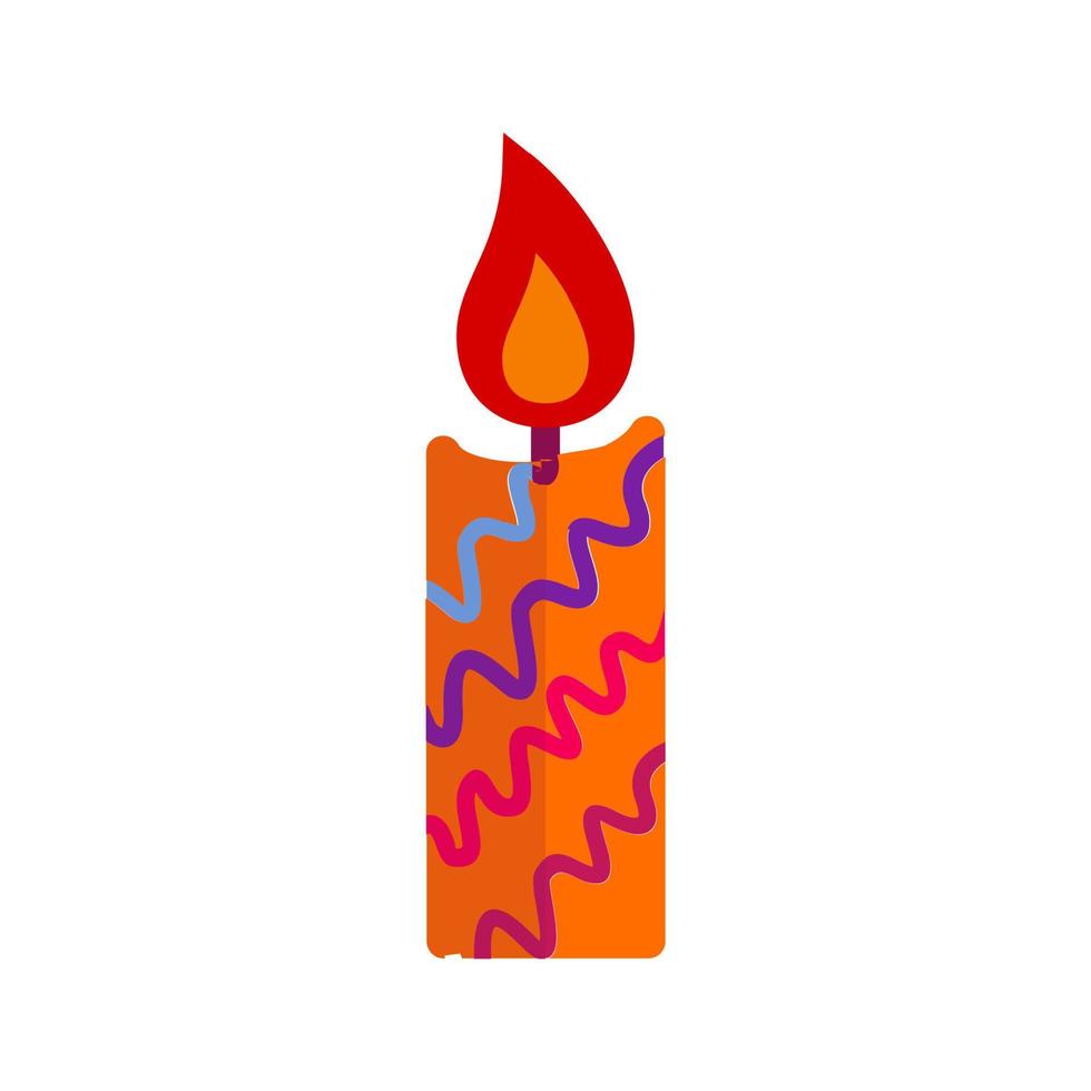 Kerze flaches mehrfarbiges Symbol vektor