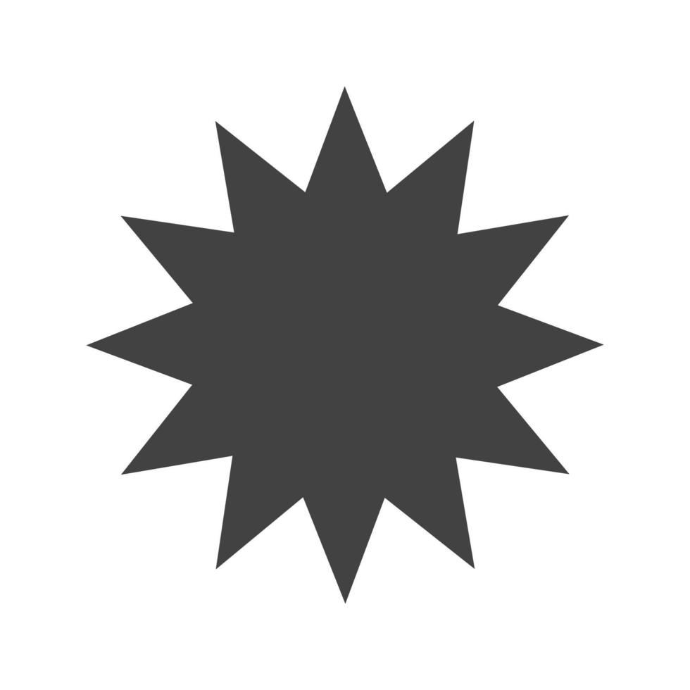 Explosion i Glyphe schwarzes Symbol vektor