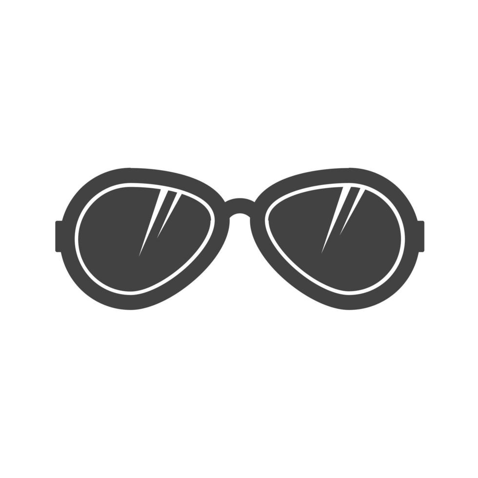 Sonnenbrille Glyphe schwarzes Symbol vektor