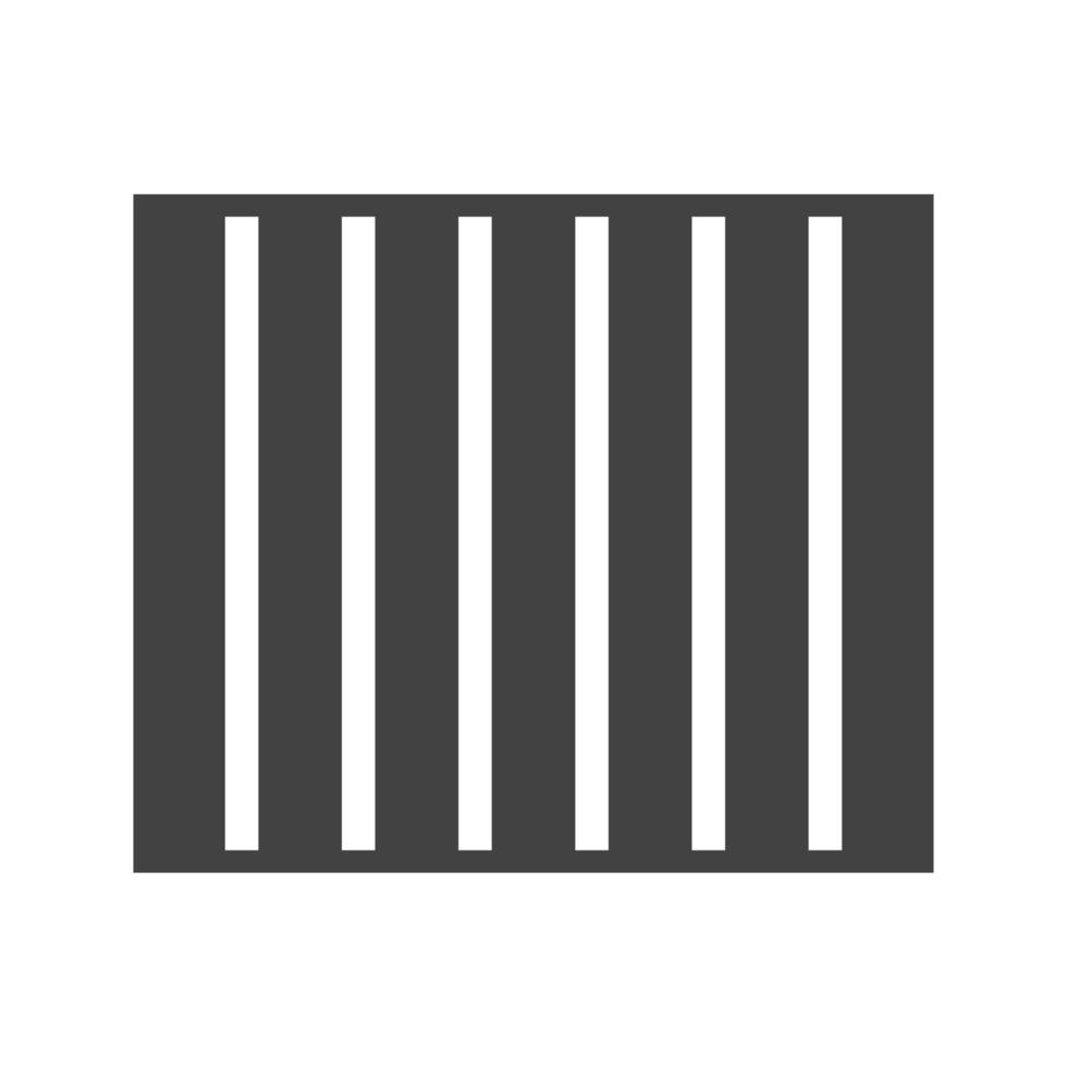 fängelse glyf svart ikon vektor