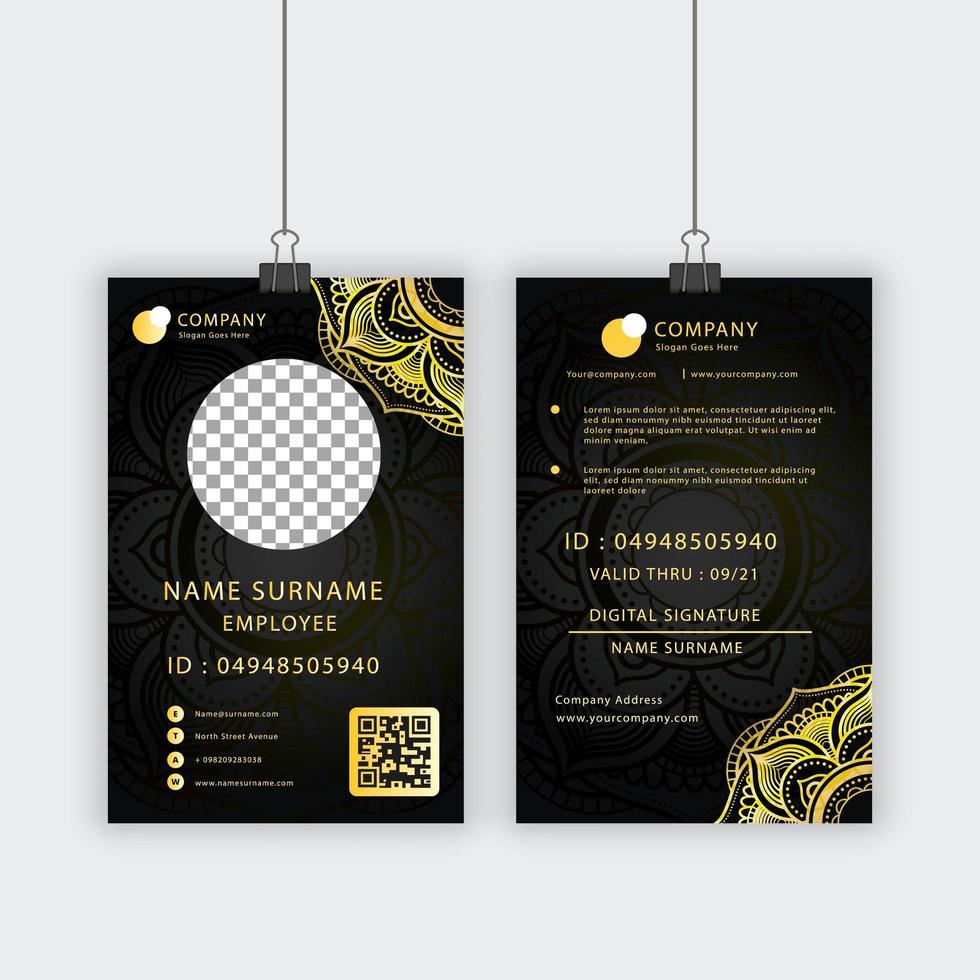 Royal Textur persönliche ID-Karte Vorlage 23 Vektor Kunst bei With Personal Identification Card Template