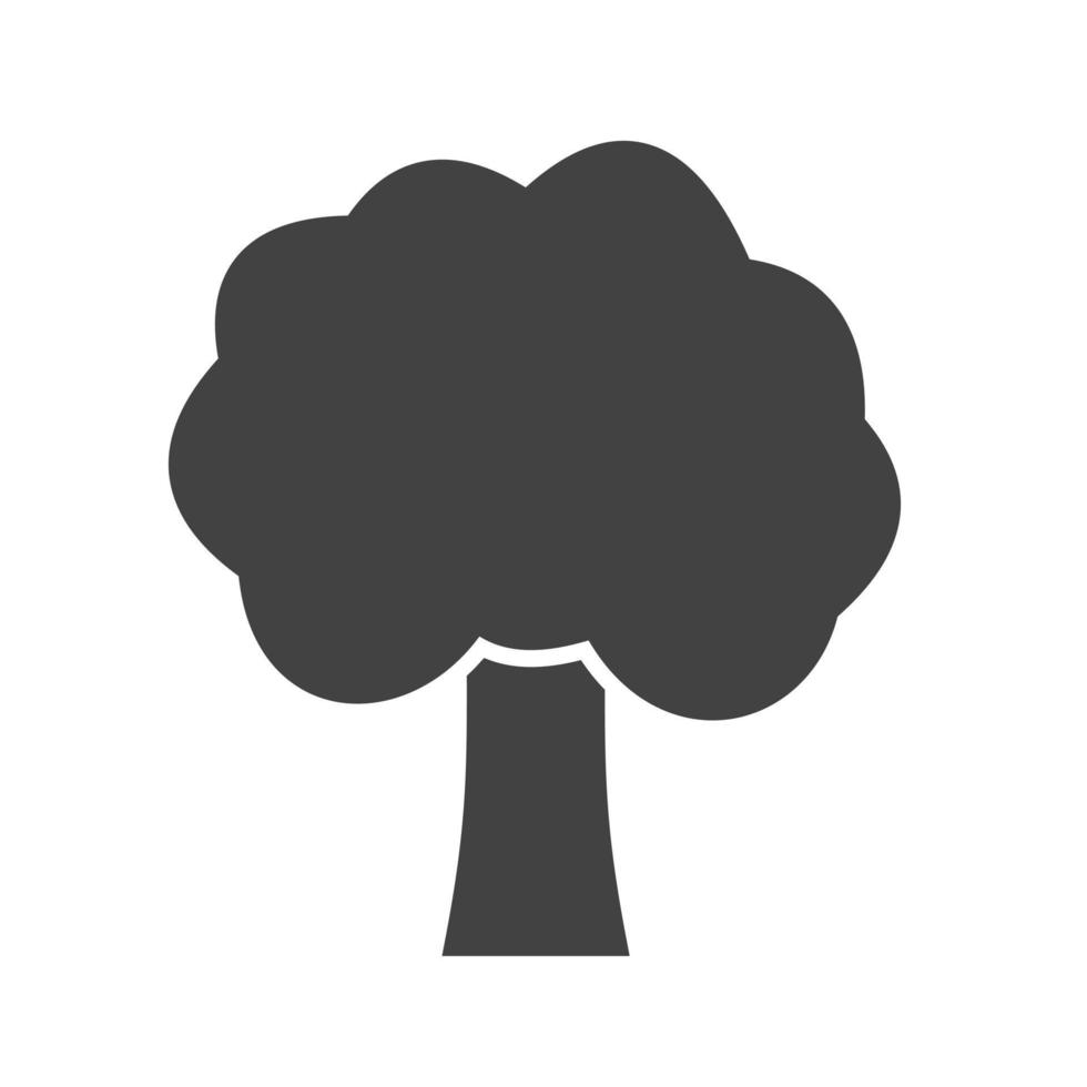 träd glyf svart ikon vektor