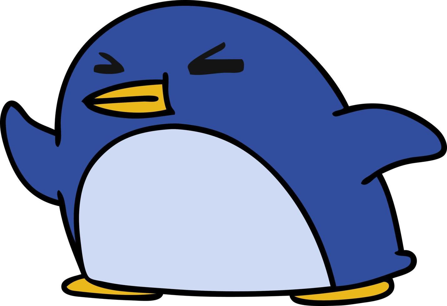 Cartoon kawaii eines niedlichen Pinguins vektor