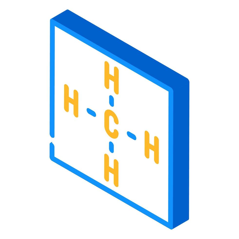 Methan Biogas chemische isometrische Symbolvektorillustration vektor