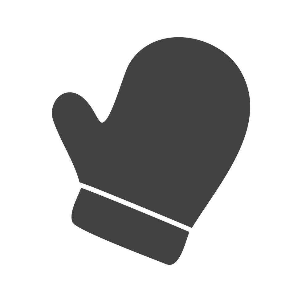 handske glyf svart ikon vektor