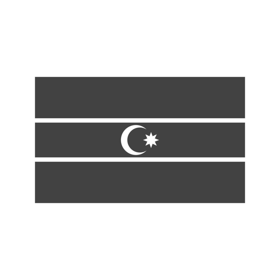 azerbajdzjan glyf svart ikon vektor