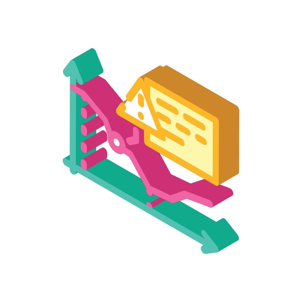 Preissenkungsdiagramm isometrische Symbolvektorillustration vektor